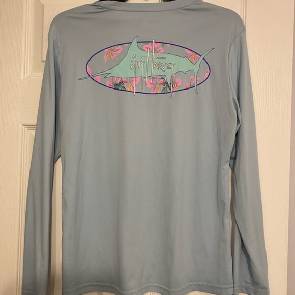 Guy Harvey Light Blue Long Sleeve Top - Picture 4 of 4